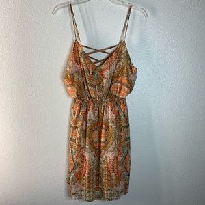 Zouk muilt-print dress size L.